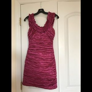 One of a kind. BCBG Maxazria ruffle fitted evening dress size 6